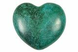 Polished Malachite & Chrysocolla Heart - Peru #250306-1